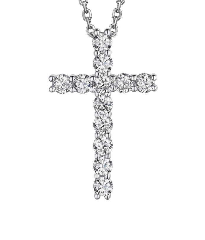 Daisy Philip Moissanite Cross Necklace 1.2Ct Moissanite Necklace Gifts For Her